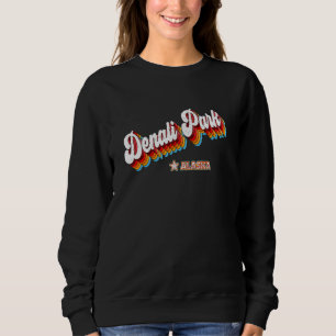 Sweatshirt Retro 80s Denali Park Alaska Ak