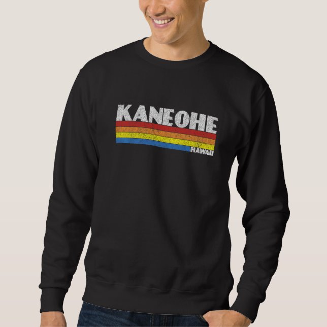 Sweatshirt Retro 80s Hawaii HI Souvenir Kaneohe   (Devant)