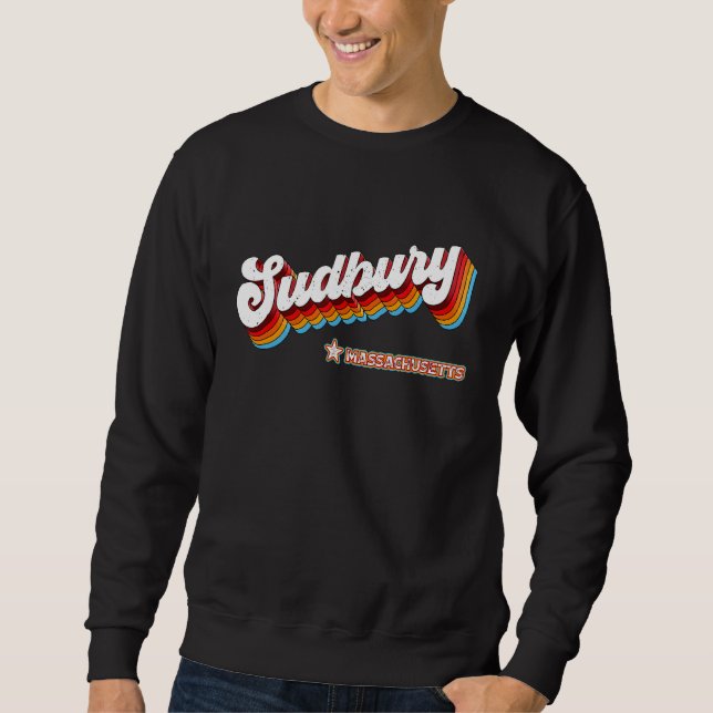 Sweatshirt Retro 80s Sudbury Massachusetts Ma (Devant)