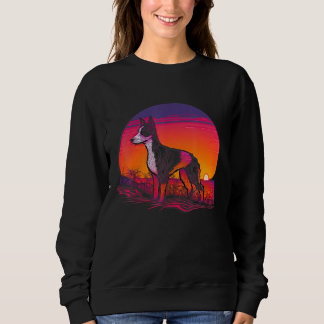 Sweatshirt Retro Aesthetic Fox Terrier Dog_2 (Devant)