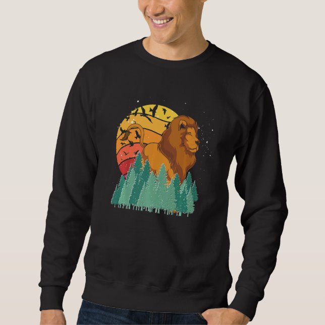 Sweatshirt Retro Africa Safari Animal  Forest Nature Birds Li (Devant)