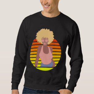 SWEATSHIRT RETRO AFRO QUEEN - REINE AFRO-AMÉRICAINE