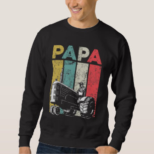 Sweatshirt Rétro Agriculture Papa Tracteurs Fermier Père
