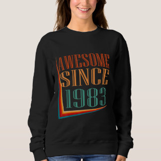Sweatshirt Retro Awesome Since 1983 39th Birthday