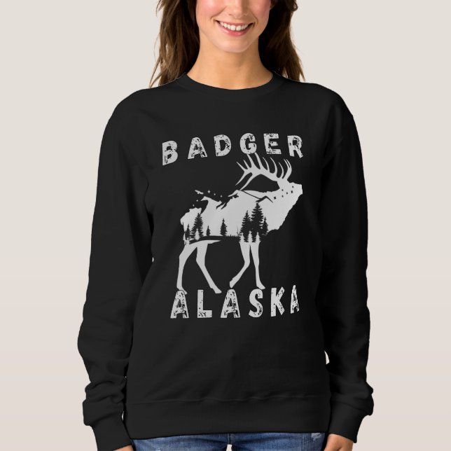 Sweatshirt Retro Badger Alaska Apparel Souvenir (Devant)
