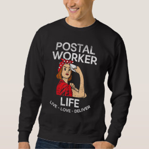 Sweatshirt Retro Bandana Mail Carrier Lady Postal Worker Vie