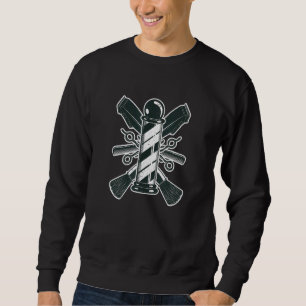 Sweatshirt Retro Barber Accessoires Boutique Pole vintage Che