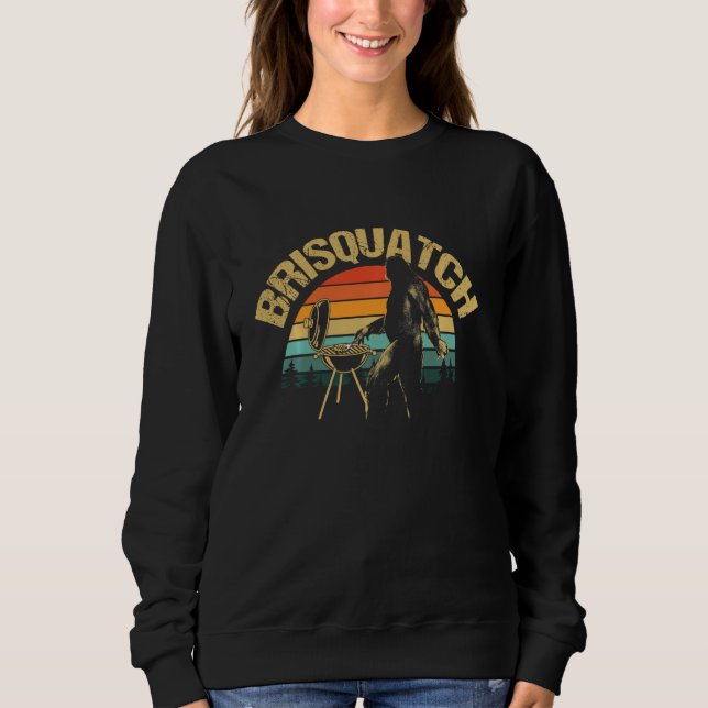 Sweatshirt Retro Bch Bigfoot Funny Beef Grilling Cow B (Devant)