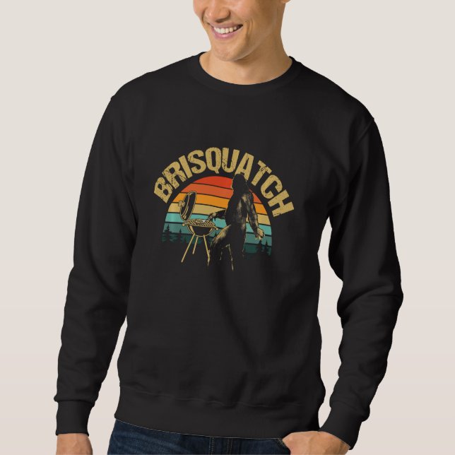 Sweatshirt Retro Bch Bigfoot Funny Beef Grilling Cow B (Devant)