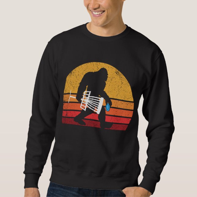 Sweatshirt Rétro Bigfoot Disque Golf 80 Sasquatch Disque Go (Devant)