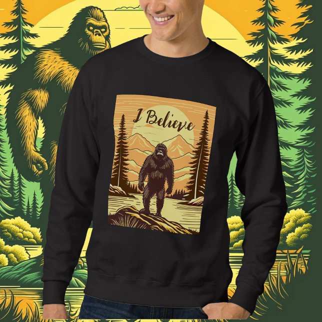 Sweatshirt Retro Bigfoot Vintage Sasquatch Montagnes   (Créateur téléchargé)