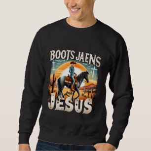 Sweatshirt Retro Boots Jeans Et Jesus Cowgirl Comptoir Vintag