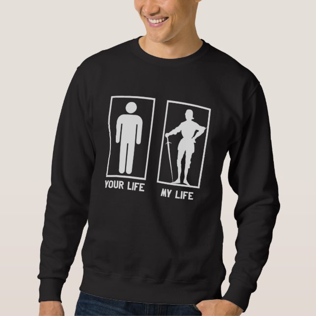 Sweatshirt Retro Bublesser Krieger Motiv Hobby Vintage Buharm (Devant)