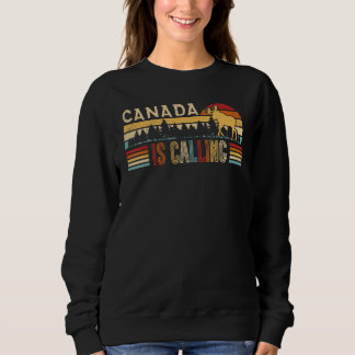 Sweatshirt Rétro Canada appelle le touriste canadien vintage