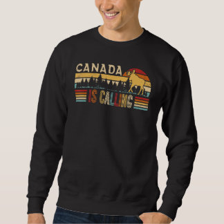 Sweatshirt Retro Canada Appelle Touriste Canadien Vintage