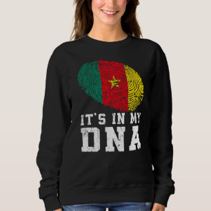 Sweatshirt Retro C'est dans mon Adn Cameroun drapeau patrioti
