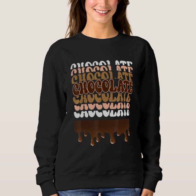 Sweatshirt Retro Chocolate Lovers Chocolate (Devant)