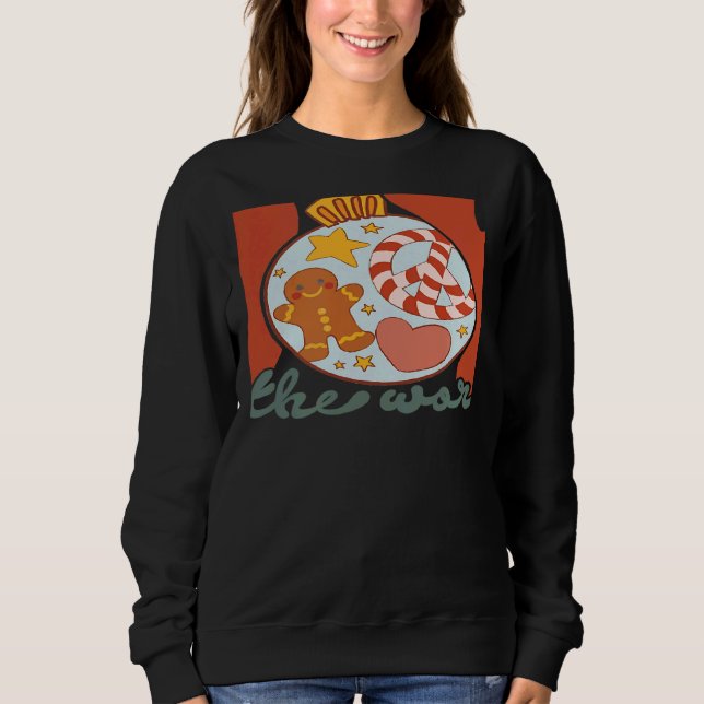 Sweatshirt Retro Christmas Joy To The World Groovy Christmas  (Devant)