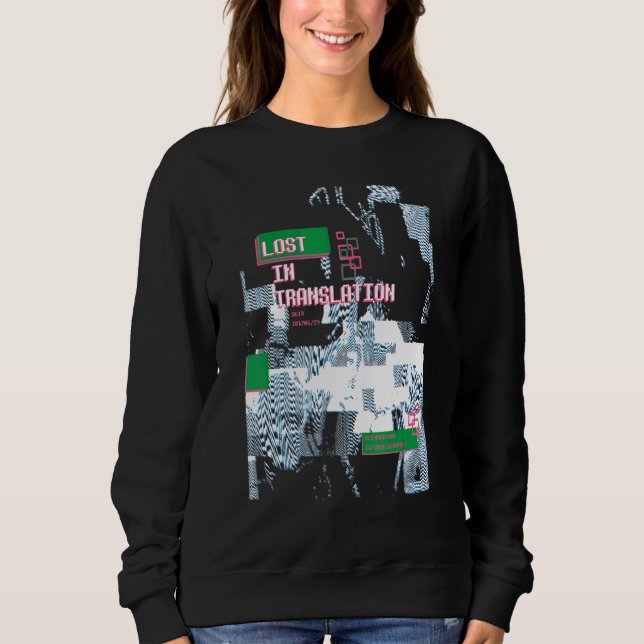 Sweatshirt Retro Computer Glitch Geek Programmer Erreur Nerd  (Devant)