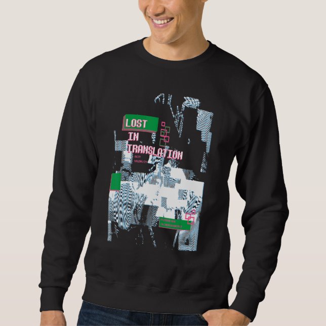 Sweatshirt Retro Computer Glitch Geek Programmer Erreur Nerd  (Devant)