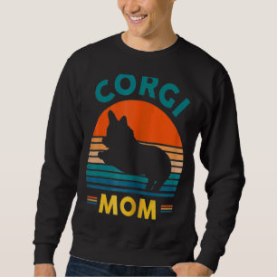 Sweatshirt Retro Corgi Maman Chien Mère Propriétaire d'animal