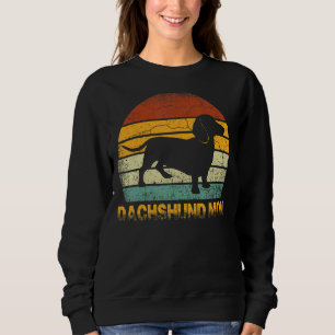 Sweatshirt Retro Dachshund Maman Doxie Chien Propriétaire Mèr