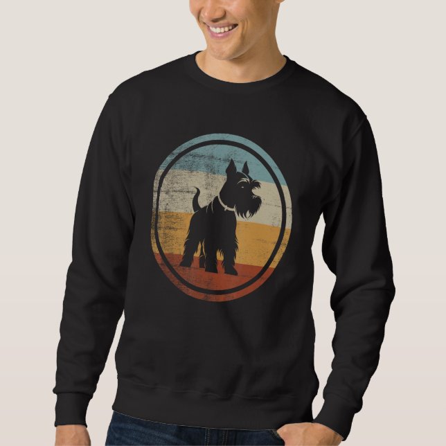 Sweatshirt Retro Design Miniature Schnauzer Dog (Devant)