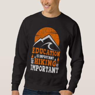 Sweatshirt Retro Education Randonnée Enseignant Mountain Hi