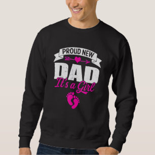 Sweatshirt Retro Famille Fière Nouveau Papa C'est une fille G