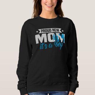Sweatshirt Retro Fière nouvelle maman C'est un garçon Révélat