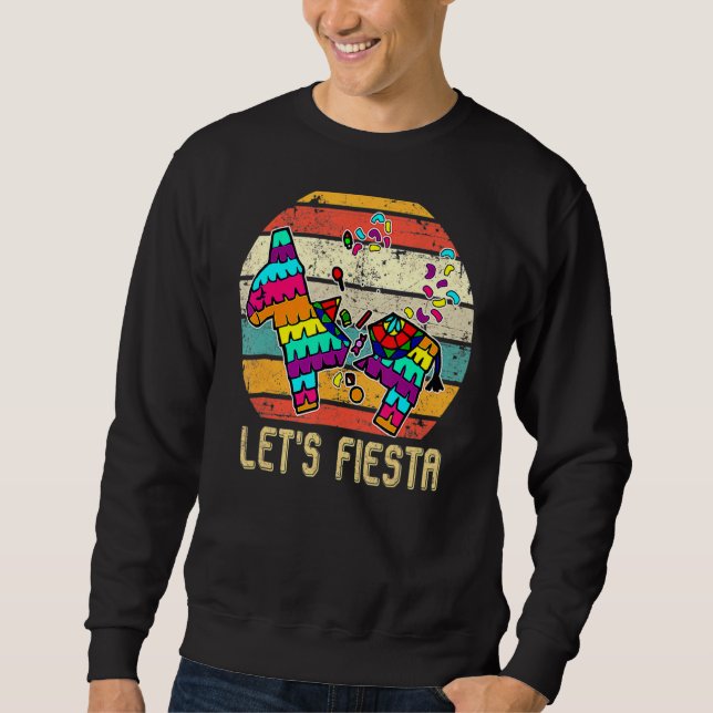 Sweatshirt Retro Fiesta Pinata Happy Cinco De Mayo Par (Devant)
