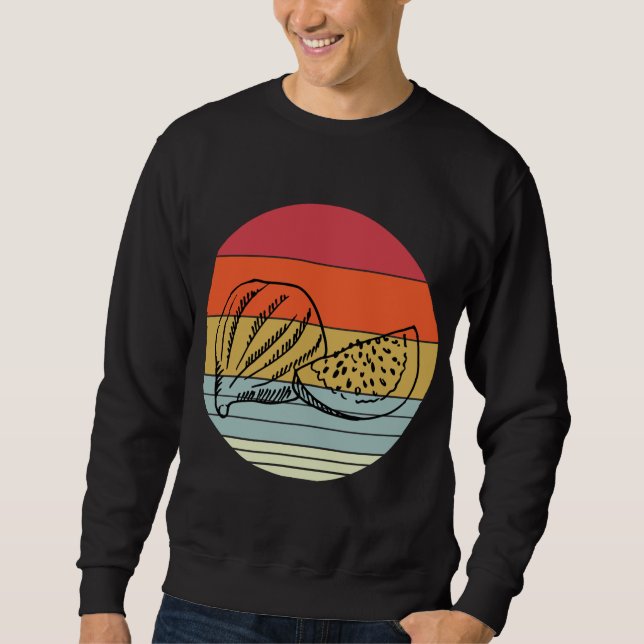 Sweatshirt Retro Fig Design Figues végétariennes Plante (Devant)