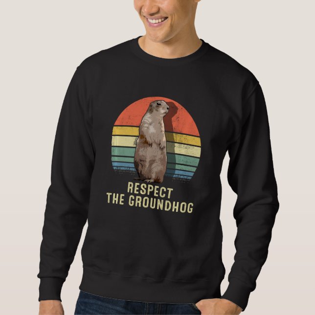 Sweatshirt Retro Funny Respect Le Jour De La Marmotte (Devant)