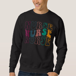 Sweatshirt Rétro Futur Infirmière Vie Pour Infirmière Infirmi
