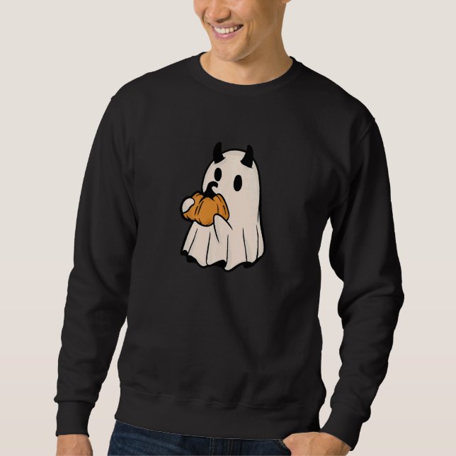 Sweatshirt Retro Ghost Pumpkin Cute Devil Jack o Lantern Vint (Devant)