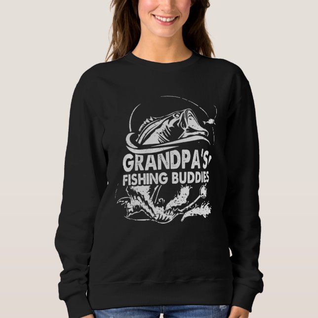 Sweatshirt Retro Grandpas Fishing Buddies Vintage Fishing Gra (Devant)