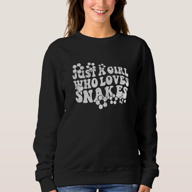 Sweatshirt Retro Groovy Boho Hippie Just A Girl Who Loves Sna (Devant)