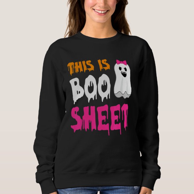Sweatshirt Retro Groovy Cute Ghost Spooky Halloween This Is B (Devant)