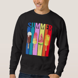 Sweatshirt Retro Hello Summer Popsicle Crème de glace Summer