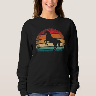 Sweatshirt Retro Horse Vintage Horseback Riding Horse  Wester