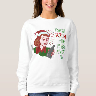 Sweatshirt Rétro humour de Noël de chandail de femme laide