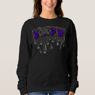Sweatshirt Retro Iris foncé de Drippin 3s Correspondant