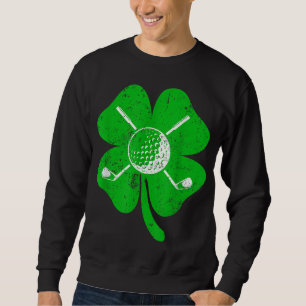 Sweatshirt Retro Irish Shamrock Golf Sports Lover St.Patrick