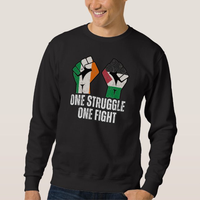 Sweatshirt Rétro Irlande Palestine Solidarité Première révolu (Devant)