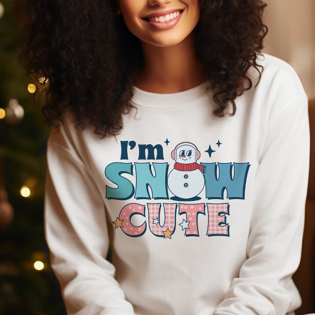Sweatshirt Retro Je suis Snow mignonne Winter Snowman (Créateur téléchargé)