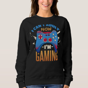 Sweatshirt Retro Jeu Vidéo Citations Joueur Cant Adulte N