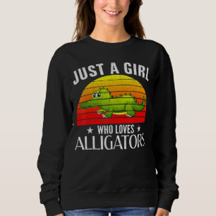 Sweatshirt Rétro Juste Une Fille Qui Aime Alligators Alligato