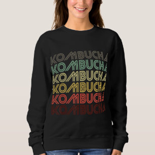 Sweatshirt Retro Kombucha Hippie Vintage saine boisson soutie