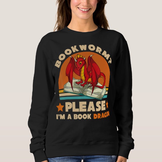 Sweatshirt Retro Lecture Bookworm S'Il Vous Plaît Je Suis Un  (Devant)