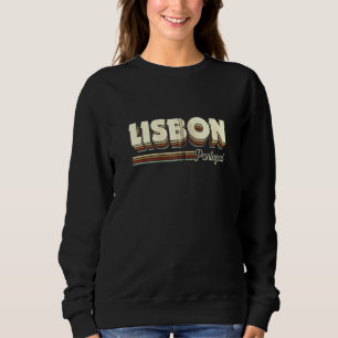 Sweatshirt Rétro Lisbonne Portugal Et Souvenirs Hommes Femmes